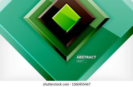Fondo abstracto cuadrado, diseño geométrico brillante. Diseño de póster vectorial