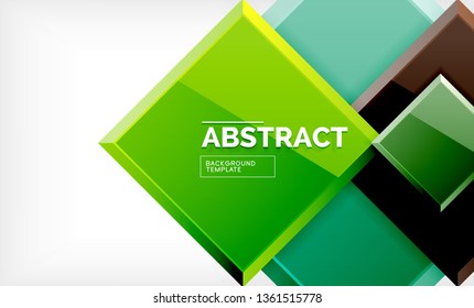 Square abstract background, glossy geometric design. Vector poster design