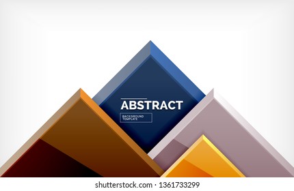 Square abstract background, glossy geometric design. Vector poster design