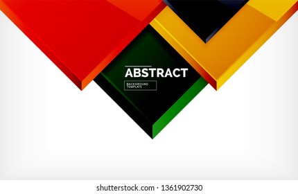 Square abstract background, glossy geometric design. Vector poster design