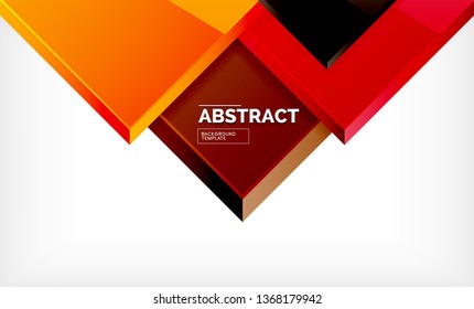 Square abstract background, glossy geometric design. Vector poster design