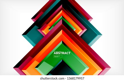 Square abstract background, glossy geometric design. Vector poster design