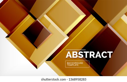 Square abstract background, glossy geometric design. Vector poster design
