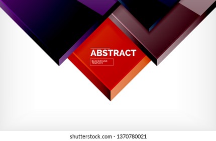 Fondo abstracto cuadrado, diseño geométrico brillante. Diseño de póster vectorial