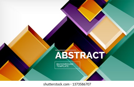 Square abstract background, glossy geometric design. Vector poster design