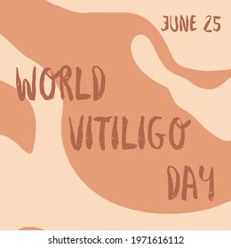Square abstract background like skin of people with vitiligo disease.  Illustration on June 25 - World Vitiligo Day.