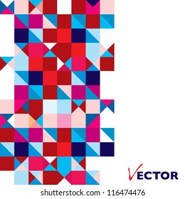 Square abstract background with triangle element and copyspace