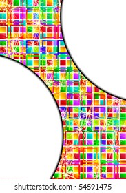 Square abstract background. Vector.