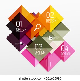 Square abstract background. Vector template background for workflow layout, diagram, number options or web design