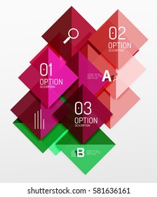 Square abstract background. Vector template background for workflow layout, diagram, number options or web design