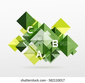 Square abstract background. Vector template background for workflow layout, diagram, number options or web design