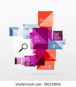 Square abstract background. Vector template background for workflow layout, diagram, number options or web design