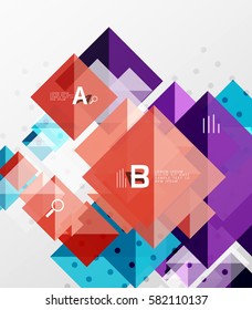 Square abstract background. Vector template background for workflow layout, diagram, number options or web design