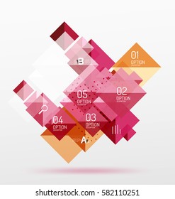 Square abstract background. Vector template background for workflow layout, diagram, number options or web design
