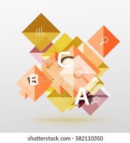 Square abstract background. Vector template background for workflow layout, diagram, number options or web design