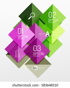 Square abstract background. Vector template background for workflow layout, diagram, number options or web design