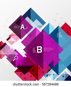 Square abstract background. Vector template background for workflow layout, diagram, number options or web design