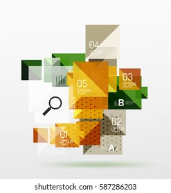 Square abstract background. Vector template background for workflow layout, diagram, number options or web design