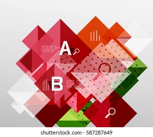 Square abstract background. Vector template background for workflow layout, diagram, number options or web design