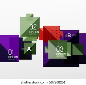 Square abstract background. Vector template background for workflow layout, diagram, number options or web design