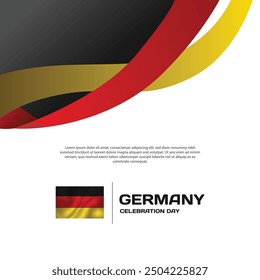 Square abstract banner germany template design