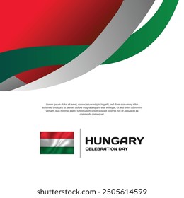 Square abstract banner hungary template design
