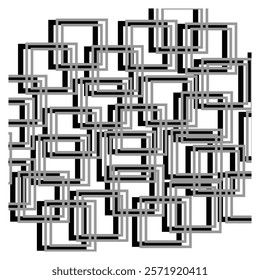 square abstract black and white background