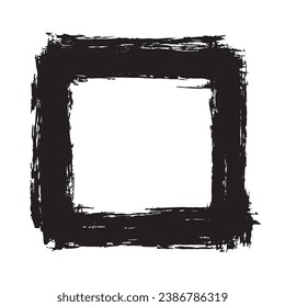 Square abstract brush stroke hand made grunge illustration vector