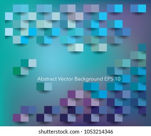 textura cuadrada abstracta colorida, azul, púrpura y verde, fondo vectorial 3d