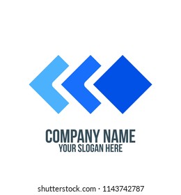 square and abstract company logo concept