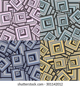square abstract geometric background vector illustration