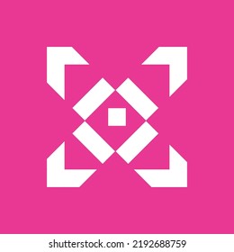Square abstract geometric logo is suitable for use in logos and design patterns