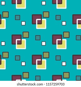 Square abstract geometric pattern with rhombuses seamless vector background. Modern tile wallpaper. Retro 1950s simple ornament.