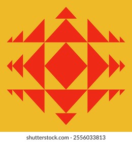 Square abstract illusion print optical
