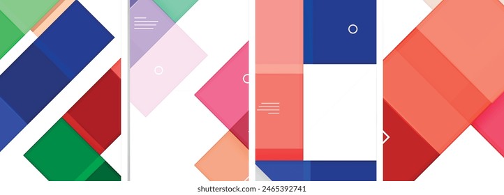 Square abstract poster set. Vector Illustration For Wallpaper, Banner, Background, Card, Book Illustration, landing page