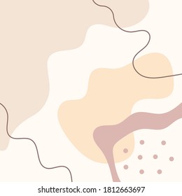 Square abstract template with different shapes. Modern vector illustration.