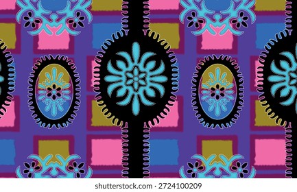 Vector abstracto cuadrado con hermoso adorno geométrico adecuado para la tela y el hogar Decore