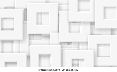 Quadratischer abstrakter weißer Hintergrund. Moderner, minimalistischer, geometrischer Hintergrund