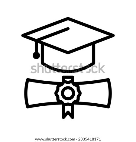 Square academic cap icon color editable