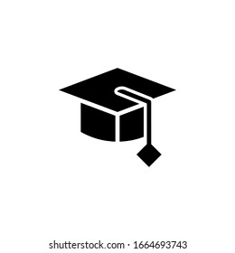 square academic cap icon isolated vector EPS10