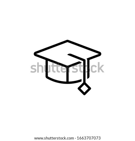 square academic cap icon isolated vector EPS10