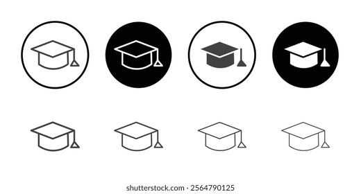 Square academic cap icon simple vector symbol