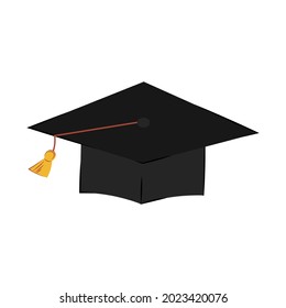 Square Academic Cap Isolated On White Stock Vector (Royalty Free ...