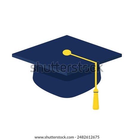 square academic cap on white background