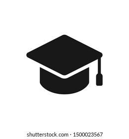 Square academic cap, Simple graduate cap silhouette icon - Shutterstock ID 1500023567
