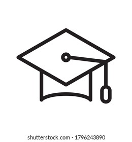 Graduation Hat Cap Line Art Vector Stock Vector (Royalty Free ...