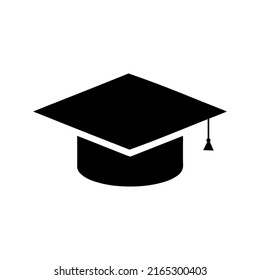 Square academic cap, Simple graduate cap silhouette icon