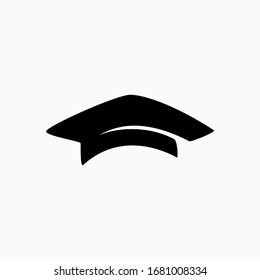 square academic cap vector template . graduation hat vector design template