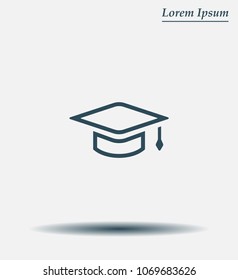 Square academic hat with a brush
