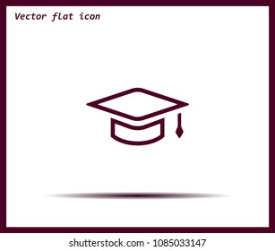 Square academic hat with a brush